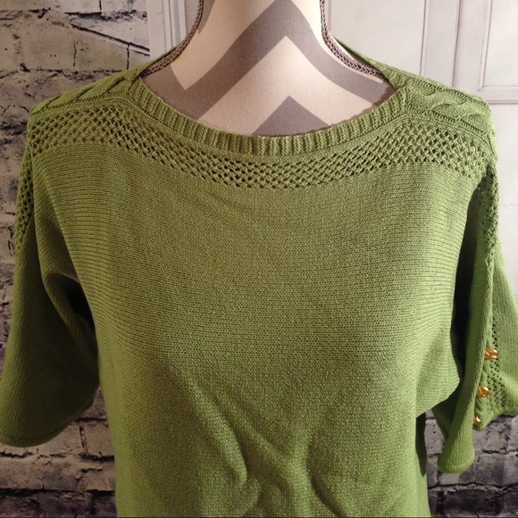 Green Knit St. John Top - Picture 2 of 8